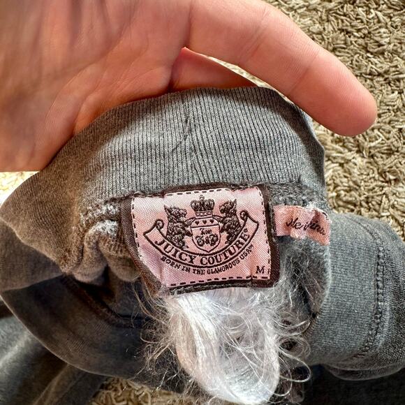 Juicy Couture Gray Sweatpants Velour Pants Y2K Women’s Size M - Picture 6 of 13